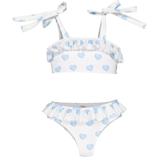Hearts Blue Bikini