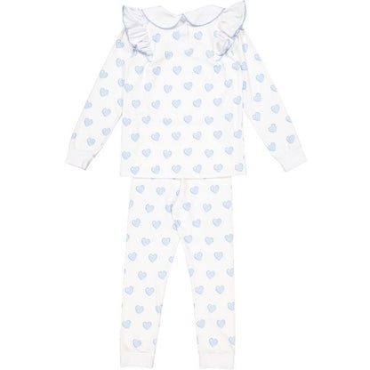 Hearts Blue Girl Pajama