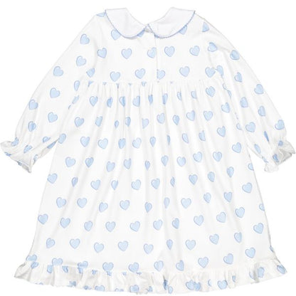 Hearts Blue Nightgown