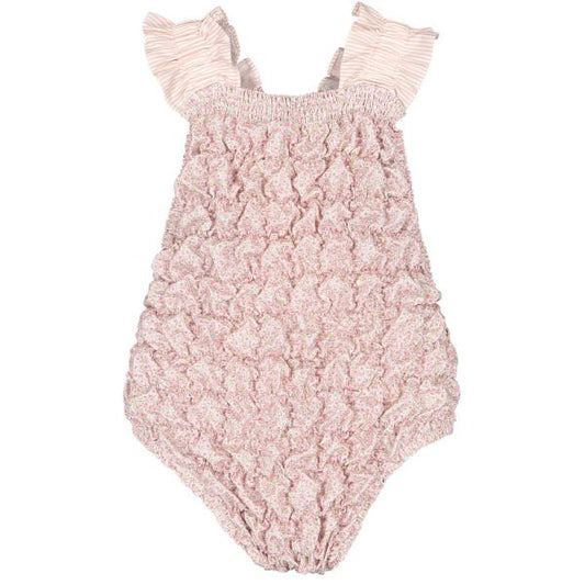 Pink Candy Floral Frilled Swimsuit