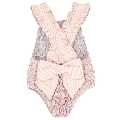 Pink Candy Floral Frilled Swimsuit