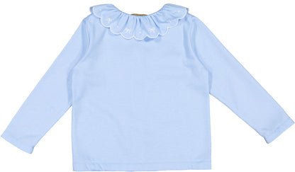 Blue Knit White Bows Cardigan