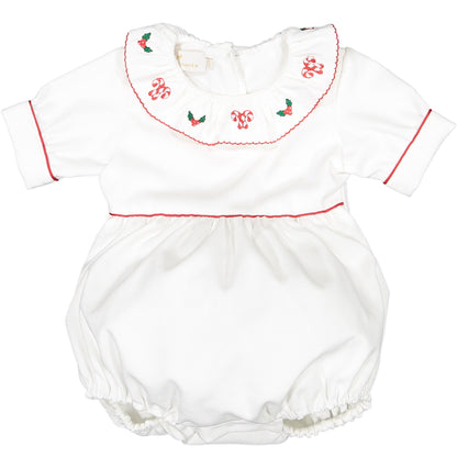 White Christmas Boy Romper