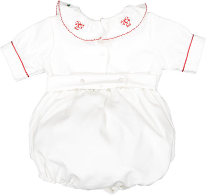 White Christmas Boy Romper