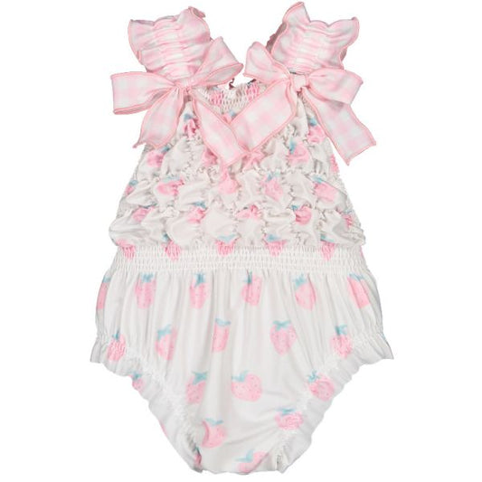 Classic Strawberries Frilled Swimsuit
