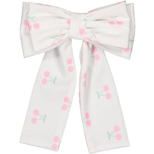 Pink Cherries Lycra Big Hair Clip