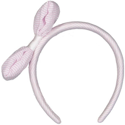 Pink Seersucker Headband