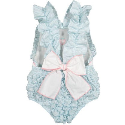 Mint Berries Cotton Frilled Swimsuit