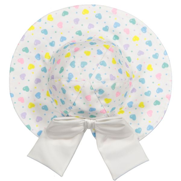 Multicolor Hearts Lycra Sunny Hat