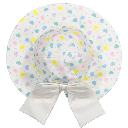 Multicolor Hearts Lycra Sunny Hat