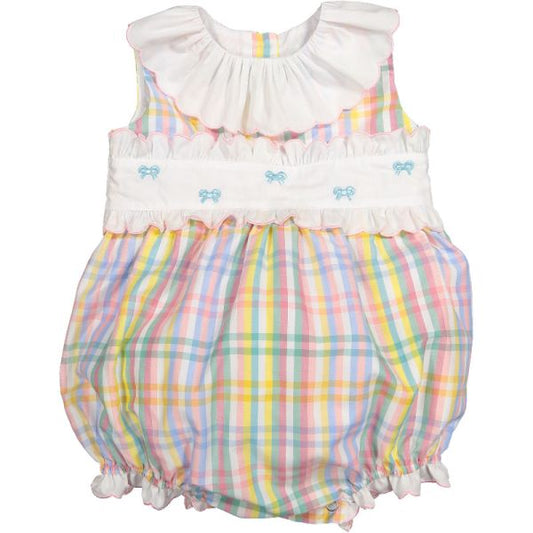 Rainbow Gingham Romper