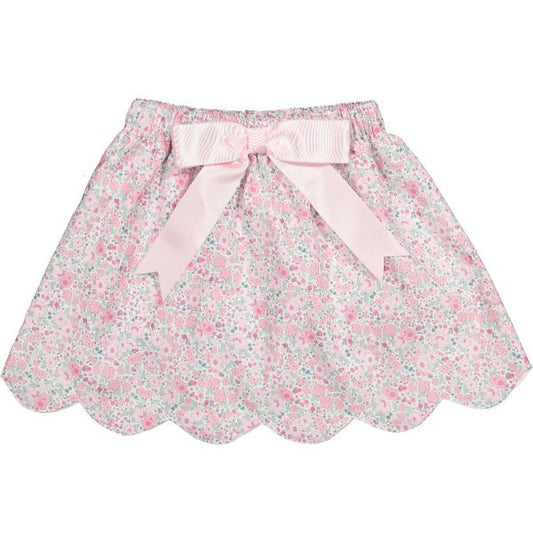 Pink Ditsy Floral Skirt