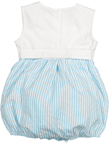 Blue Garden Boy Romper