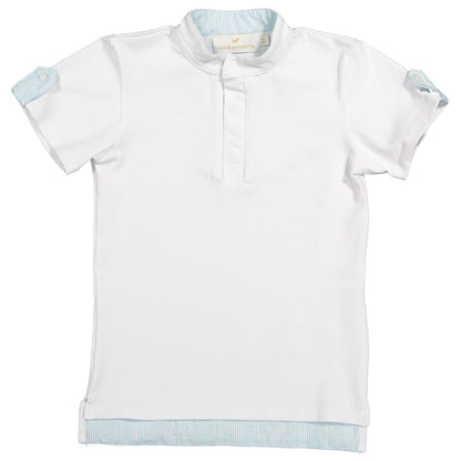 Mint Stripes Boy Polo