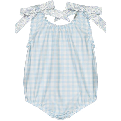 Blue Ditsy Floral Swimsuit 2
