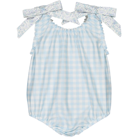 Blue Ditsy Floral Swimsuit 2