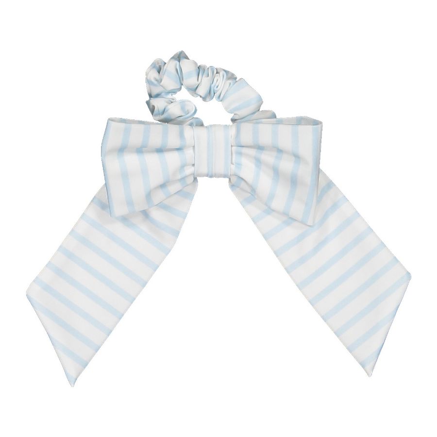 Stripes Blue Lycra Scrunchie