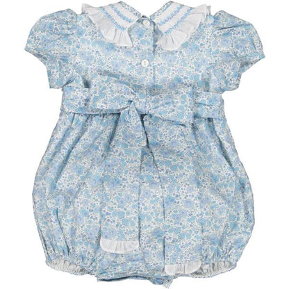 Blue Ditsy Floral Romper