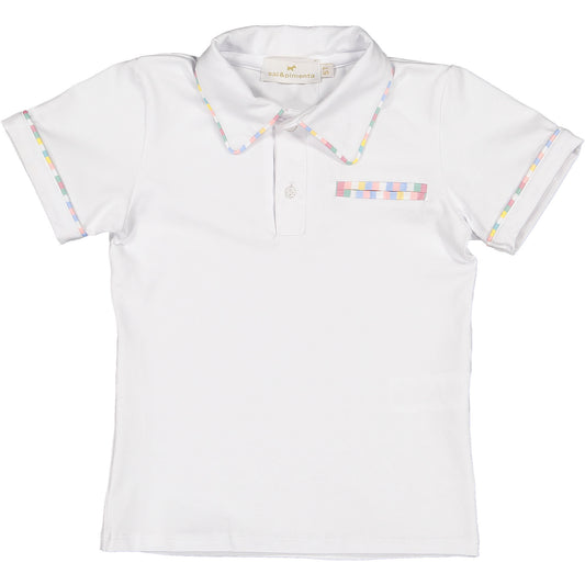 Rainbow Gingham Boy Polo