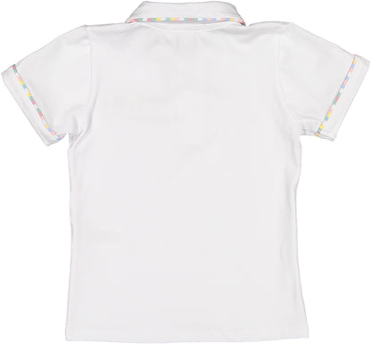 Rainbow Gingham Boy Polo