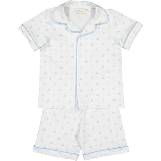 Blue Sailboats Boy Pajama
