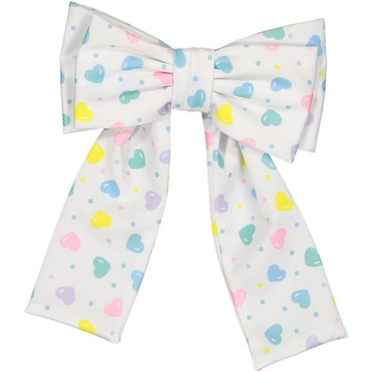 Multicolor Hearts Lycra Big Hair Clip