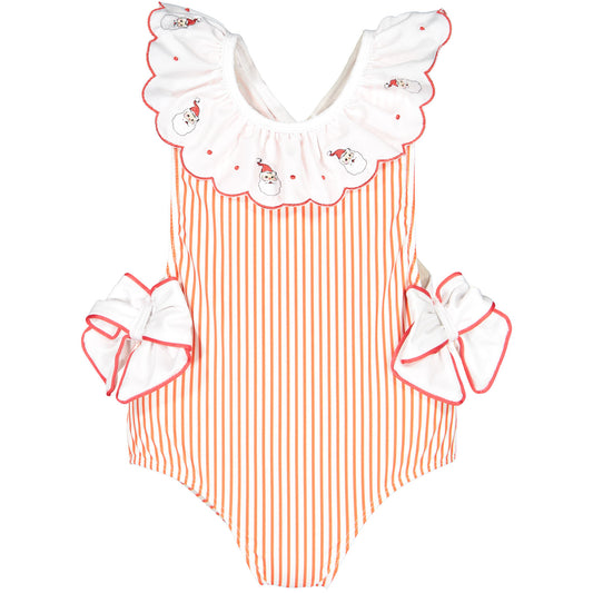 Santa Tell Me Red Stripes Swimsuit