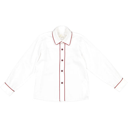Burgundy Trim Boy Shirt Sal & Pimenta Burgundy Trim Boy Shirt Sal & Pimenta