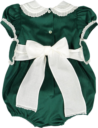 Green Velvet Romper
