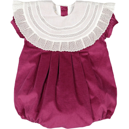 Aubergine Velvet Romper