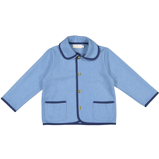 Blue Boy Classic Coat with Navy Trim