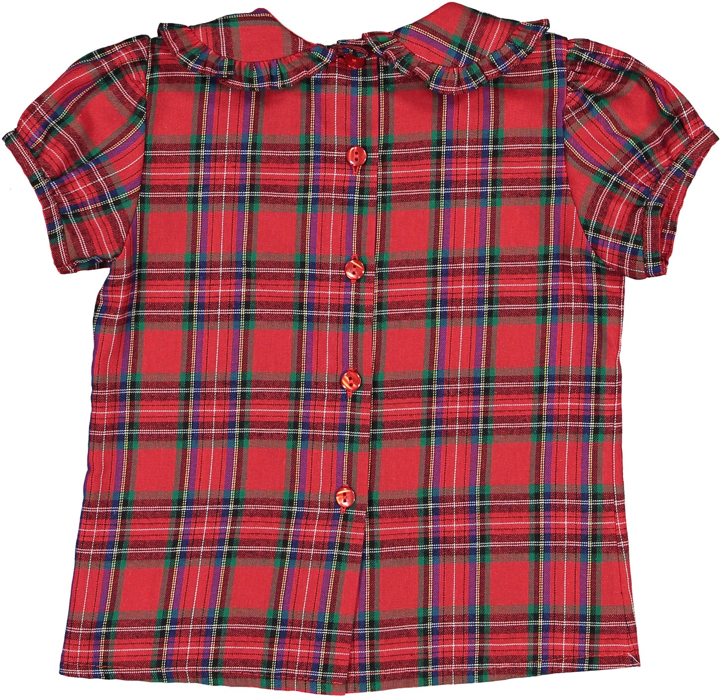 Noël Plaid Peter Pan Collar Shirt