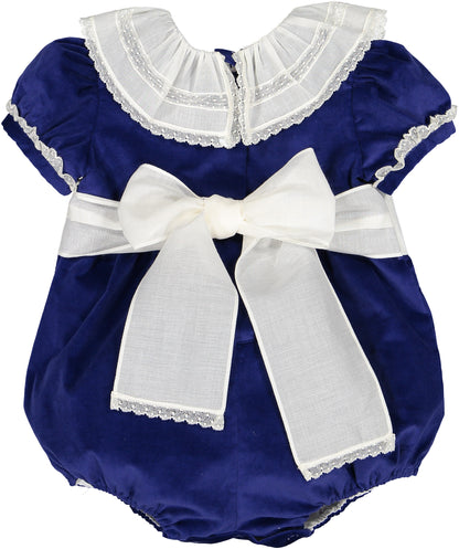 Blue Velvet Romper