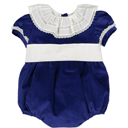 Blue Velvet Romper