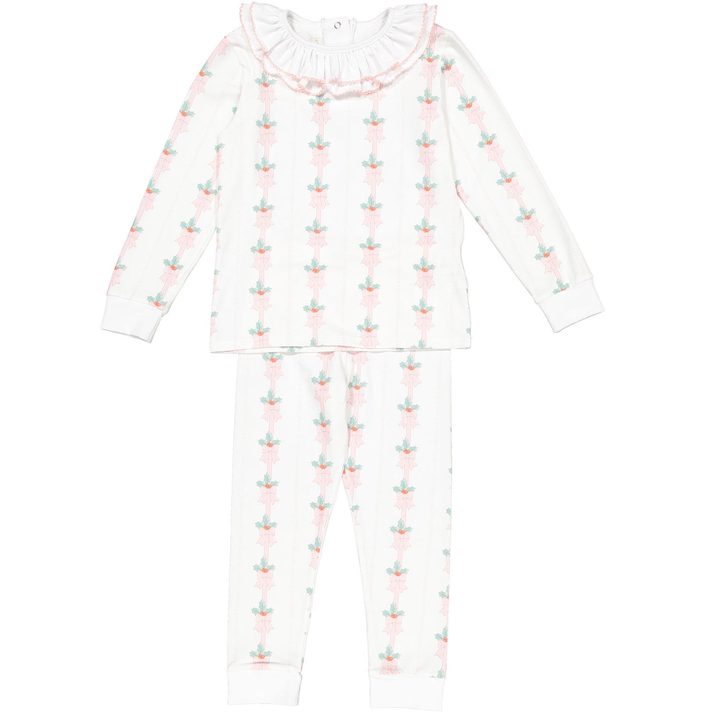 Pink Mistletoe Girl Pajama