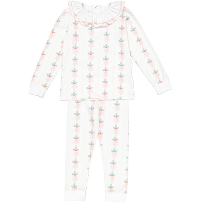 Pink Mistletoe Girl Pajama