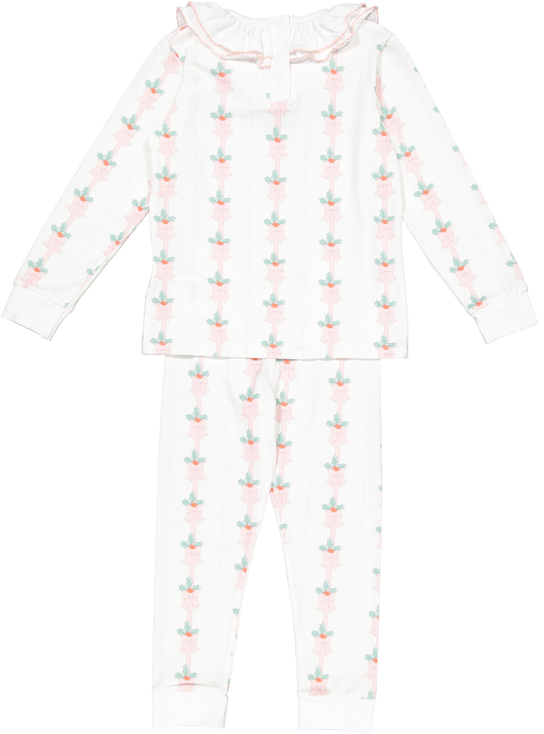 Pink Mistletoe Girl Pajama