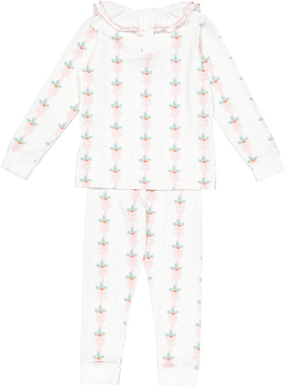 Pink Mistletoe Girl Pajama