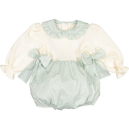 Winter Bloom Blue Romper