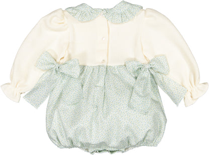 Winter Bloom Blue Romper