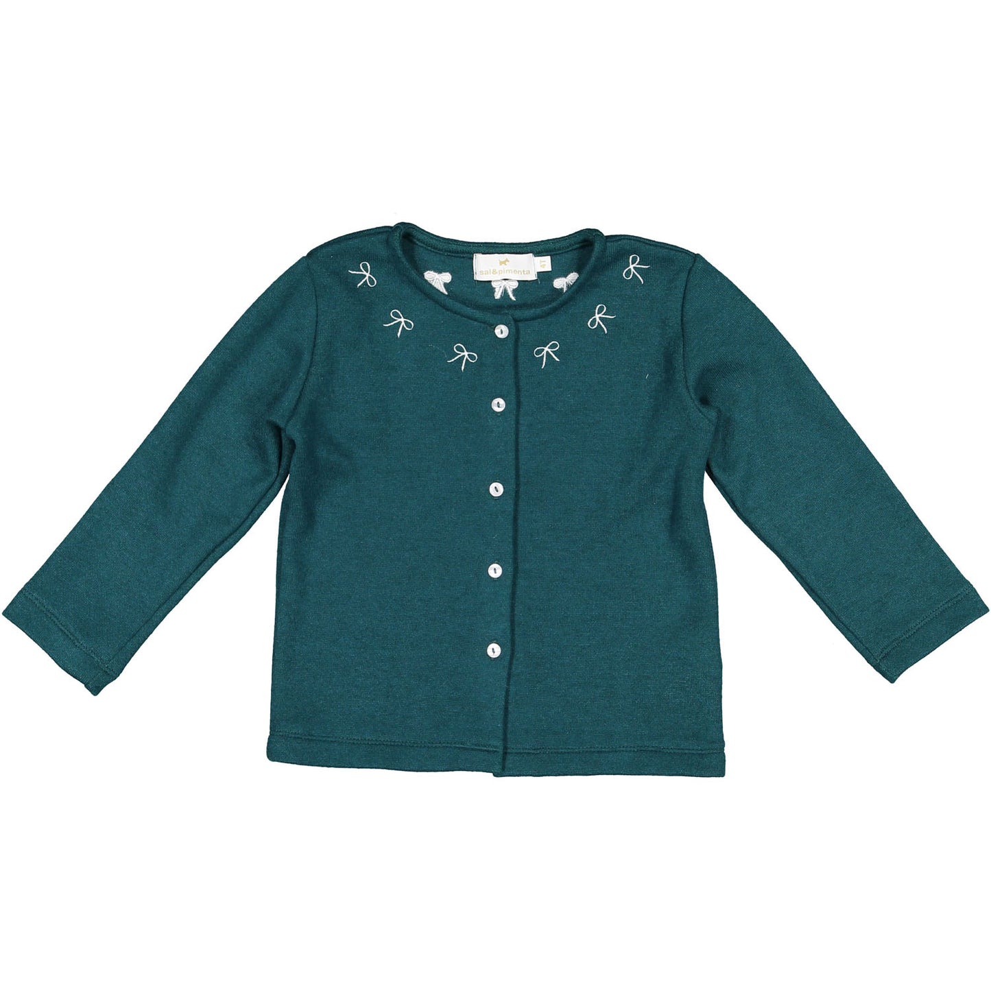Green Collar Bows Cardigan