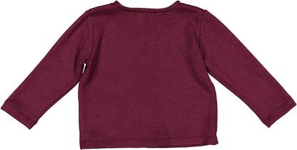 Burgundy Pocket Bows Cardigan