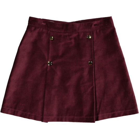 Maryland Burgundy Velvet Skirt