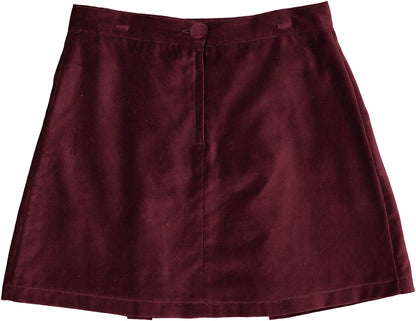 Maryland Burgundy Velvet Skirt