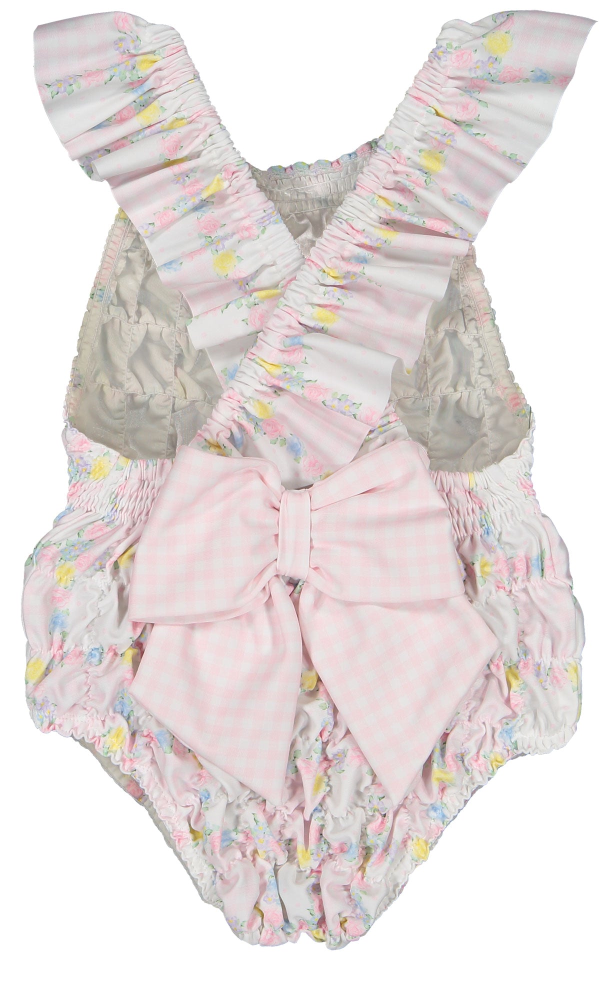 Patchwork Frilled Swimsuit