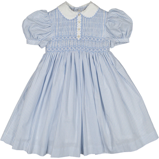 Water Stripes Smocked Dress