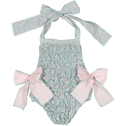 Orchid Cotton Frilled Swimsuit