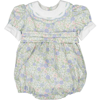 Blue Floral Romper