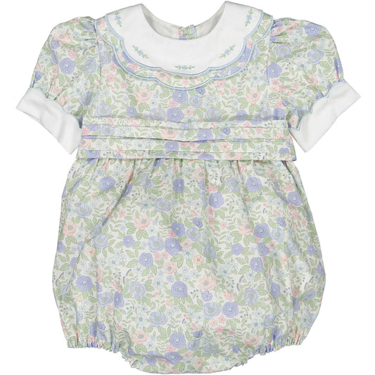 Blue Floral Romper