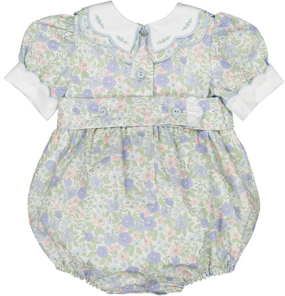 Blue Floral Romper